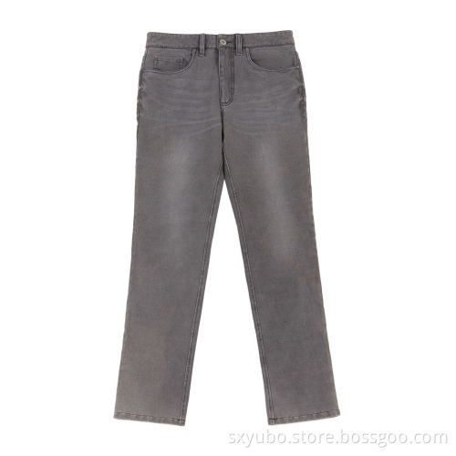 Popular Men's 96% Cotton 4% Spandex Knitted Jeans